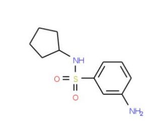 3-Amino-N-cyclopentyl-benzenesulfonamide (CAS 436095-38-4) - chemical structure image