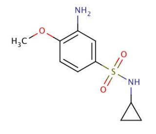 3-amino-N-cyclopropyl-4-methoxybenzenesulfonamide (CAS 929973-72-8) - chemical structure image