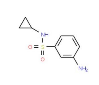 3-amino-N-cyclopropylbenzenesulfonamide (CAS 459434-39-0) - chemical structure image