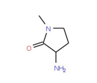 3-Amino-N-methyl-2-pyrrolidinone (CAS 119329-48-5) - chemical structure image