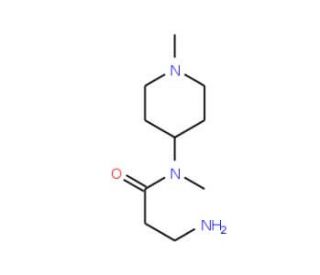 3-amino-N-methyl-N-(1-methylpiperidin-4-yl)propanamide - chemical structure image