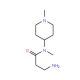 3-amino-N-methyl-N-(1-methylpiperidin-4-yl)propanamide - chemical structure image