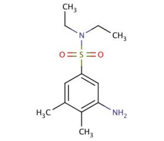 3-amino-N,N-diethyl-4,5-dimethylbenzenesulfonamide - chemical structure image