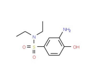 3-Amino-N,N-diethyl-4-hydroxy-benzenesulfonamide (CAS 6837-92-9) - chemical structure image