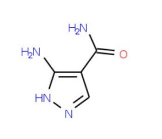 3-Amino-pyrazole-4-carboxylic acid amide (CAS 5334-31-6) - chemical structure image