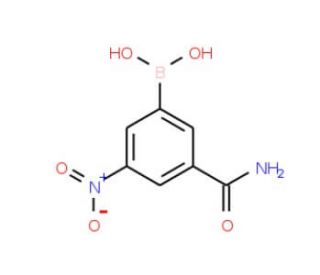 3-Aminocarbonyl-5-nitrophenylboronic acid (CAS 102170-51-4) - chemical structure image