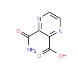 3-(Aminocarbonyl)pyrazine-2-carboxylic acid (CAS 67367-37-7) - chemical structure image