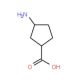 3-Aminocyclopentanecarboxylic acid (CAS 89614-96-0) - chemical structure image