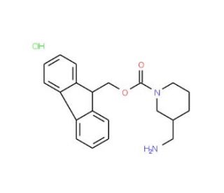 3-Aminomethyl-1-N-Fmoc-piperidine hydrochloride (CAS 669713-56-8) - chemical structure image
