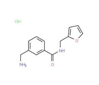 3-(aminomethyl)-N-(furan-2-ylmethyl)benzamide hydrochloride - chemical structure image