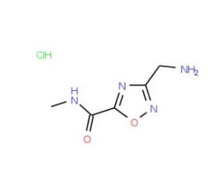 3-(Aminomethyl)-N-methyl-1,2,4-oxadiazole-5-carboxamide hydrochloride - chemical structure image