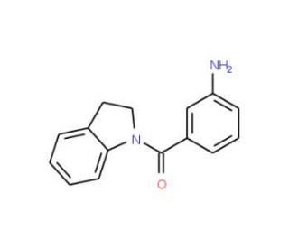 (3-Aminophenyl)(2,3-dihydro-1H-indol-1-yl)-methanone - chemical structure image