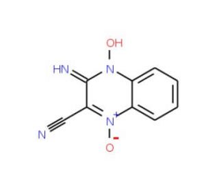 3-aminoquinoxaline-2-carbonitrile 1,4-dioxide (CAS 23190-84-3) - chemical structure image