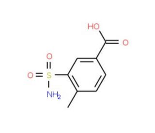 3-(aminosulfonyl)-4-methylbenzoic acid (CAS 20532-05-2) - chemical structure image