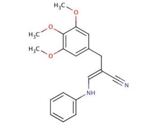 3-Anilino-2-(3,4,5-Trimethoxybenzyl)acrylonitrile (CAS 30078-48-9) - chemical structure image