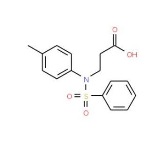 3-(Benzenesulfonyl-p-tolyl-amino)-propionic acid - chemical structure image