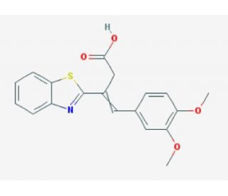 3-Benzothiazol-2-yl-4-(3,4-dimethoxy-phenyl)-but-3-enoic acid - chemical structure image