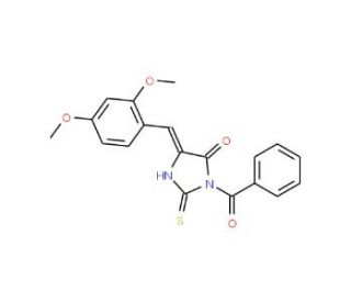 3-Benzoyl-5-(2,4-dimethoxy-benzylidene)-2-thioxo-imidazolidin-4-one - chemical structure image