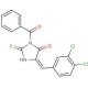 3-Benzoyl-5-(3,4-dichloro-benzylidene)-2-thioxo-imidazolidin-4-one (CAS 554408-53-6) - chemical structure image