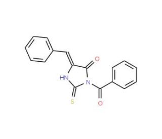 3-Benzoyl-5-benzylidene-2-mercapto-3,5-dihydro-imidazol-4-one - chemical structure image