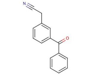 (3-Benzoylphenyl)acetonitrile (CAS 21288-34-6) - chemical structure image