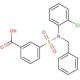 3-[Benzyl-(2-chloro-phenyl)-sulfamoyl]-benzoic acid - chemical structure image