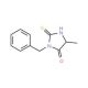 3-benzyl-2-mercapto-5-methyl-3,5-dihydro-4H-imidazol-4-one - chemical structure image