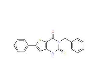 3-Benzyl-2-mercapto-6-phenyl-3H-thieno[3,2-d]pyrimidin-4-one - chemical structure image