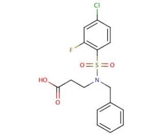 3-{benzyl[(4-chloro-2-fluorophenyl)sulfonyl]amino}propanoic acid - chemical structure image