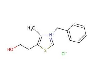 3-Benzyl-5-(2-hydroxyethyl)-4-methylthiazolium chloride (CAS 4568-71-2) - chemical structure image