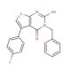 3-Benzyl-5-(4-fluoro-phenyl)-2-mercapto-3H-thieno[2,3-d]pyrimidin-4-one - chemical structure image