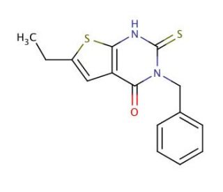 3-benzyl-6-ethyl-2-mercaptothieno[2,3-d]pyrimidin-4(3H)-one - chemical structure image