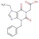 (3-benzyl-7-ethyl-2,6-dioxo-2,3,6,7-tetrahydro-1H-purin-1-yl)acetic acid - chemical structure image