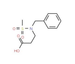 3-(Benzyl-methanesulfonyl-amino)-propionic acid (CAS 340025-20-9) - chemical structure image