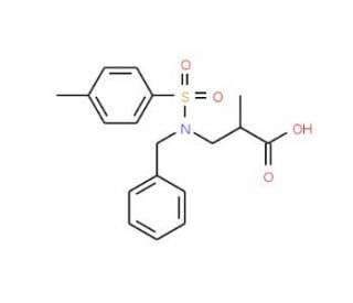 3-[Benzyl-(toluene-4-sulfonyl)-amino]-2-methyl-propionic acid (CAS 301320-51-4) - chemical structure image