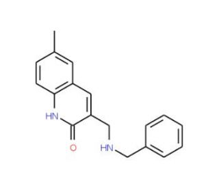3-(Benzylamino-methyl)-6-methyl-1H-quinolin-2-one - chemical structure image