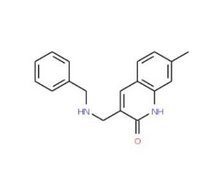 3-(Benzylamino-methyl)-7-methyl-1H-quinolin-2-one - chemical structure image