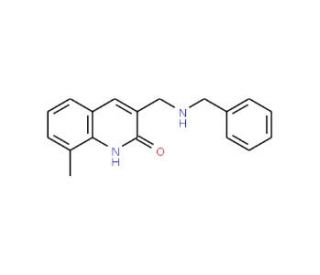 3-(Benzylamino-methyl)-8-methyl-1H-quinolin-2-one - chemical structure image