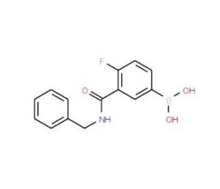 3-(Benzylcarbamoyl)-4-fluorobenzeneboronic acid (CAS 874219-22-4) - chemical structure image