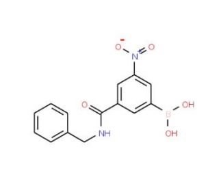 3-(Benzylcarbamoyl)-5-nitrobenzeneboronic acid (CAS 871332-90-0) - chemical structure image