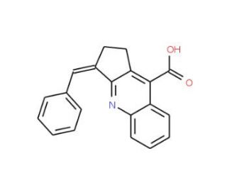 3-Benzylidene-2,3-dihydro-1H-cyclopenta[b]quinoline-9-carboxylic acid - chemical structure image