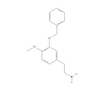 3-Benzyloxy-4-methoxyphenylethylamine (CAS 36455-21-7) - chemical structure image