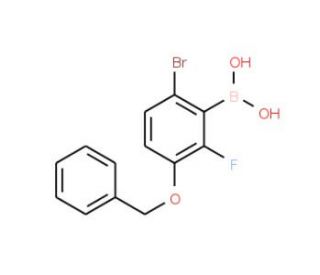 3-(Benzyloxy)-6-bromo-2-fluorophenylboronic acid (CAS 957035-10-8) - chemical structure image