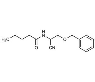 3-Benzyloxy-&alpha;-(N-butyryl)-aminopropionitrile (CAS 679412-75-0) - chemical structure image