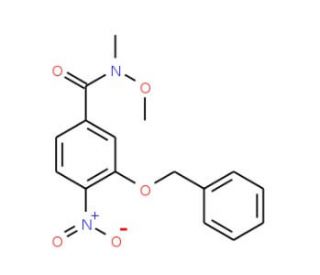 3-(Benzyloxy)-N-methoxy-N-methyl-4-nitrobenzenecarboxamide - chemical structure image