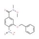3-(Benzyloxy)-N-methoxy-N-methyl-4-nitrobenzenecarboxamide - chemical structure image