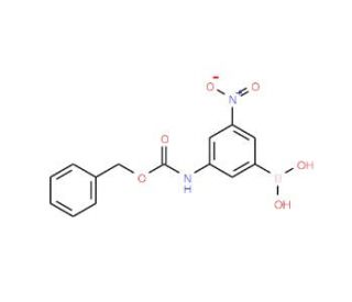 3-(Benzyloxycarbonylamino)-5-nitrophenylboronic acid (CAS 874219-56-4) - chemical structure image