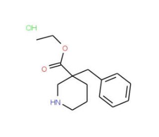 3-Benzylpiperidine-3-carboxylic acid ethyl ester hydrochloride (CAS 170842-81-6) - chemical structure image