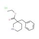 3-Benzylpiperidine-3-carboxylic acid ethyl ester hydrochloride (CAS 170842-81-6) - chemical structure image