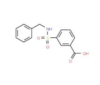 3-Benzylsulfamoyl-benzoic acid (CAS 7326-77-4) - chemical structure image